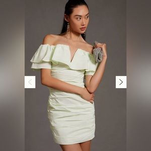 Maeve ruched off the shoulder dress